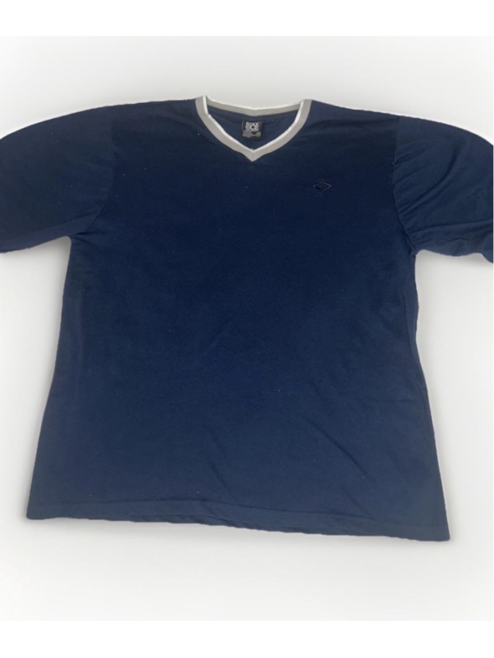 VTG ENYCE Mens 3X Blue V Neck T Shirt Sean Combs Style Big Tall Short Sleeve
